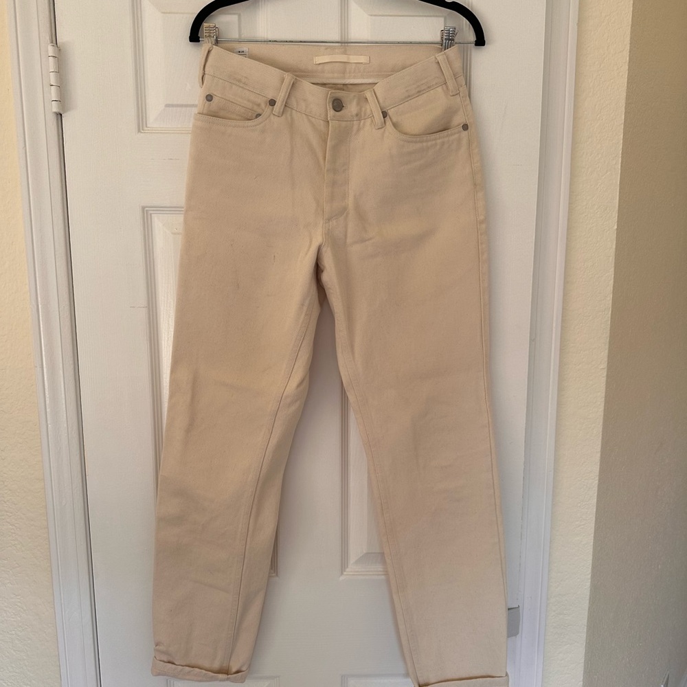 Norse Projects Cream Straight Leg Jeans